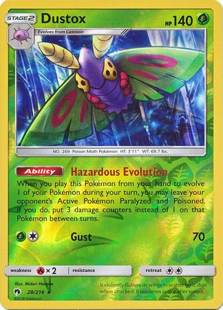 Lost Thunder - 028/214 - Dustox - Reverse Holo