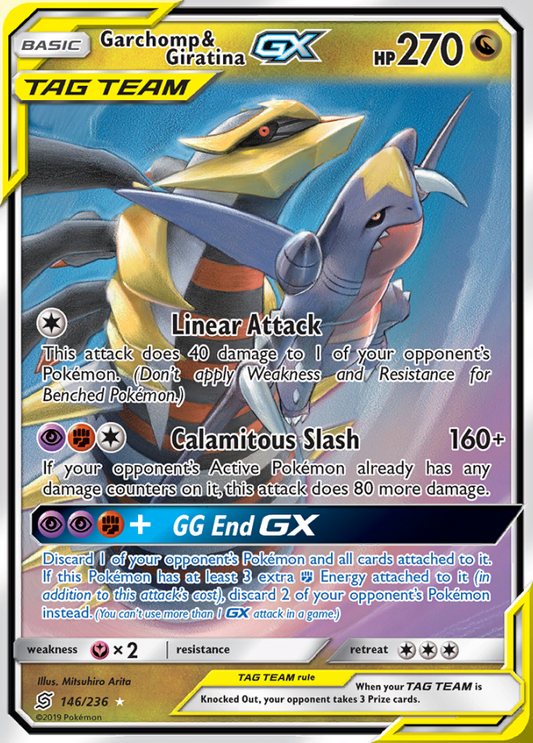 Unified Minds - 146/236 - Garchomp & Giratina GX (Tag Team)