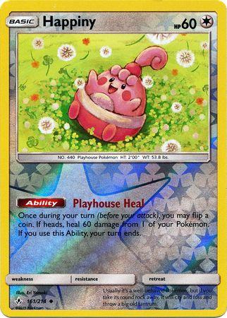 Unbroken Bonds - 161/214 - Happiny - Reverse Holo
