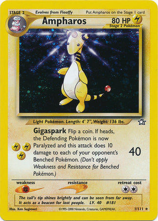 Neo Genesis - 001/111 - Ampharos - Holo