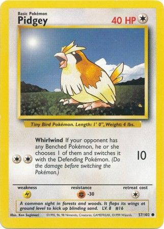 Base Set - 057/102 - Pidgey