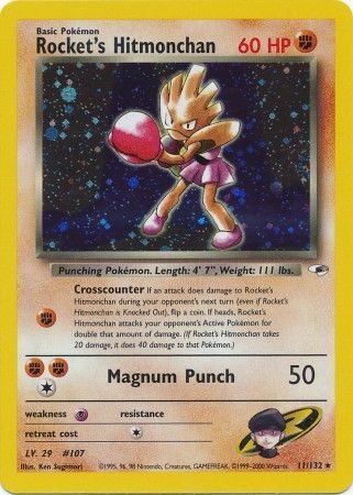 Gym Heroes - 011/132 - Rocket's Hitmonchan - Holo
