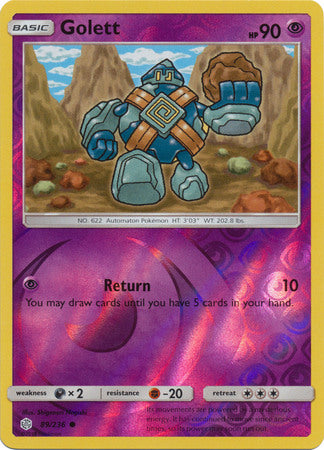 Cosmic Eclipse - 089/236 - Golett - Reverse Holo