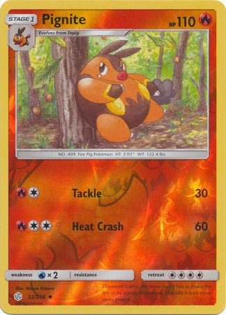 Cosmic Eclipse - 032/236 - Pignite - Reverse Holo