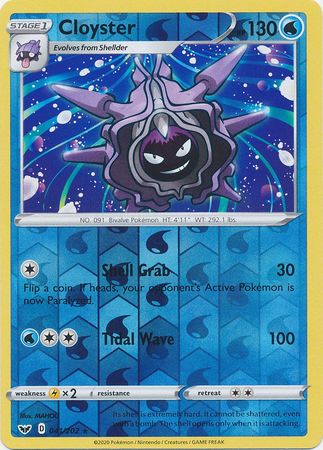 Sword & Shield - 041/202 - Cloyster - Reverse Holo