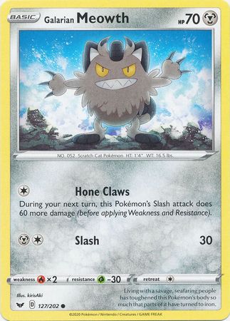 Sword & Shield - 127/202 - Galarian Meowth
