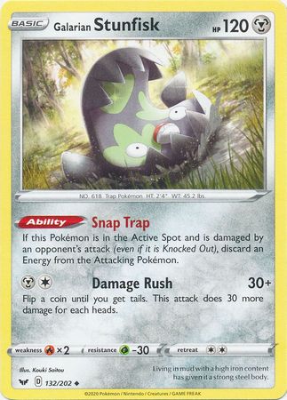 Sword & Shield - 132/202 - Galarian Stunfisk