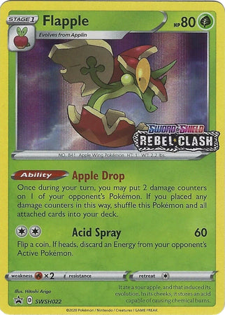 Black Star Promos - SWSH022 - Flapple - Pre-Release Holo