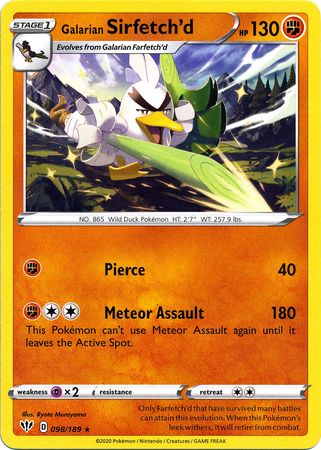 Darkness Ablaze - 098/189 - Galarian Sirfetch'd