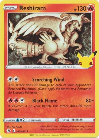 Celebrations - 02/25 - Reshiram - Holo