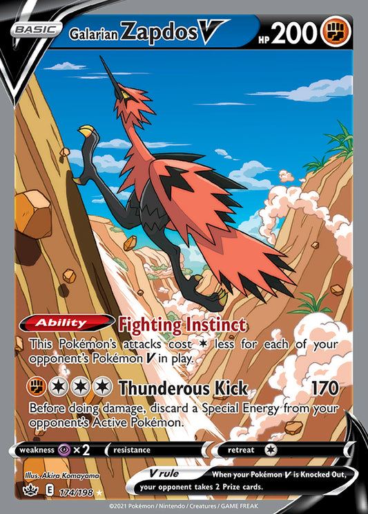 Chilling Reign - 174/198 - Galarian Zapdos V