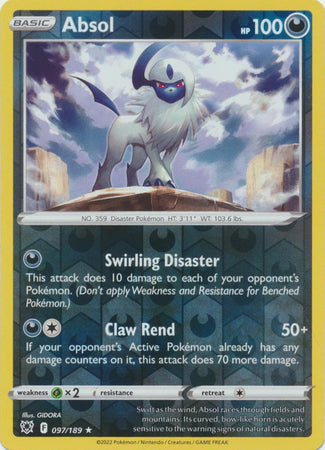 Astral Radiance - 097/189 - Absol - Reverse Holo
