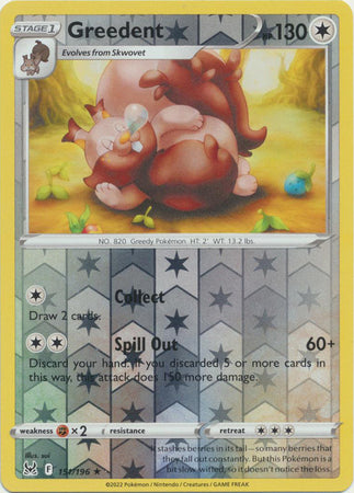 Lost Origin - 151/196 - Greedent - Reverse Holo