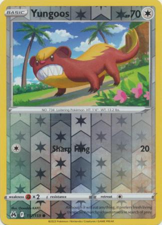 Crown Zenith - 117/159 - Yungoos - Reverse Holo