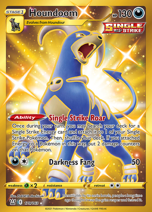 Battle Styles - 179/163 - Houndoom (Gold)