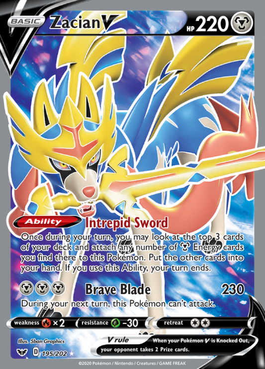 Sword & Shield - 195/202 - Zacian V