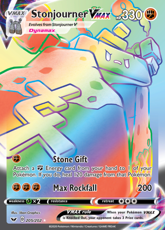 Sword & Shield - 205/202 - Stonjourner VMAX