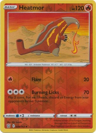 Battle Styles - 026/163 - Heatmor - Reverse Holo