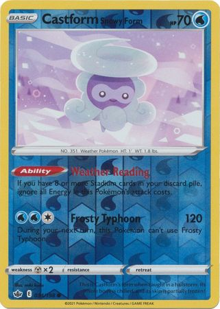 Chilling Reign - 034/198 - Castform (Snowy Form) - Reverse Holo