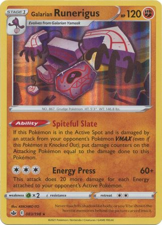 Chilling Reign - 083/198 - Galarian Runerigus - Holo
