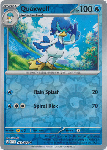 Scarlet & Violet - 053/198 - Quaxwell - Reverse Holo