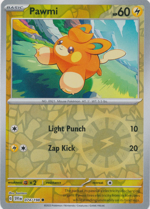 Scarlet & Violet - 074/198 - Pawmi - Reverse Holo