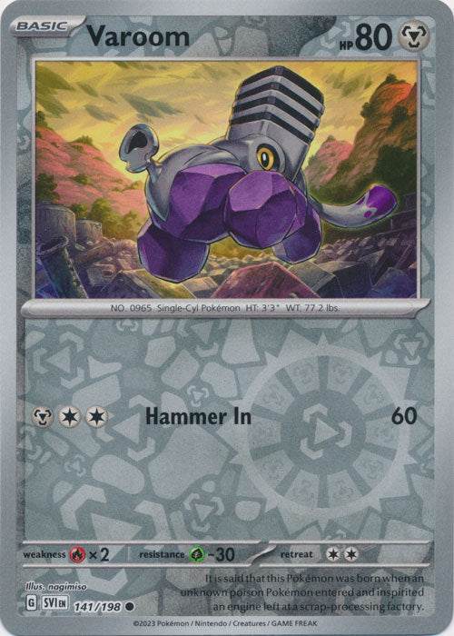 Scarlet & Violet - 141/198 - Varoom - Reverse Holo