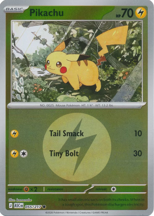 Ascended Heroes - 055/217 - Pikachu  - Energy Reverse Holo