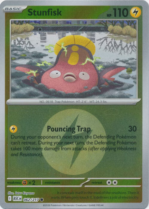 Ascended Heroes - 062/217 - Stunfisk - Energy Reverse Holo