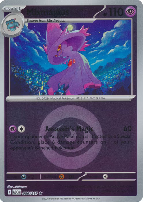 Ascended Heroes - 086/217 - Mismagius - Energy Reverse Holo