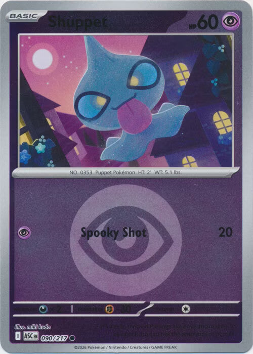 Ascended Heroes - 090/217 - Shuppet - Energy Reverse Holo