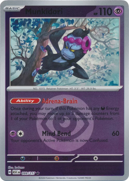 Ascended Heroes - 099/217 - Munkidori - Energy Reverse Holo