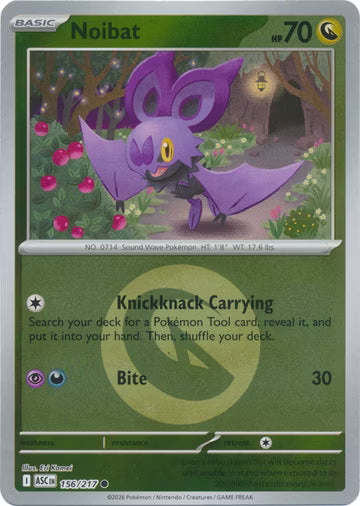 Ascended Heroes - 156/217 - Noibat - Energy Reverse Holo