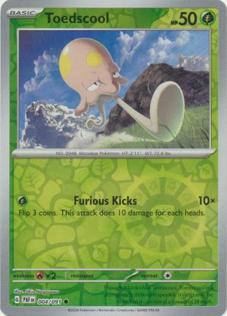 Paldean Fates - 004/091 - Toedscool - Reverse Holo