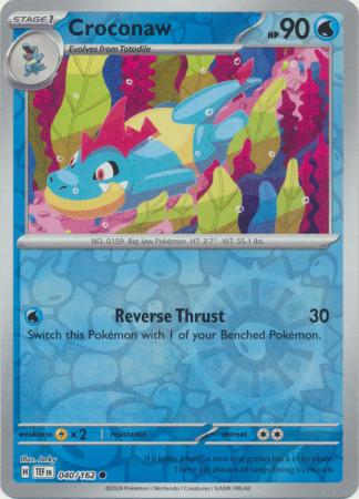 Temporal Forces - 040/162 - Croconaw - Reverse Holo