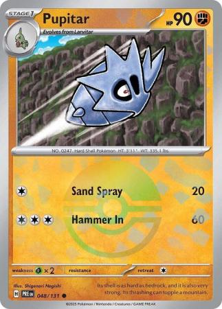 Prismatic Evolutions - 048/131 - Pupitar - Poké Ball Reverse Holo