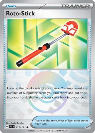 Prismatic Evolutions - 127/131 - Roto-Stick - Poké Ball Reverse Holo