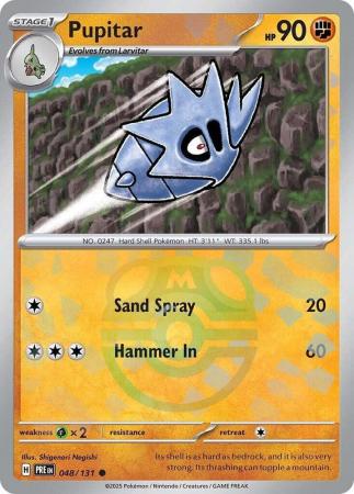 Prismatic Evolutions - 048/131 - Pupitar - Master Ball Reverse Holo