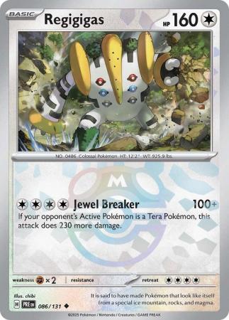 Prismatic Evolutions - 086/131 - Regigigas - Master Ball Reverse Holo