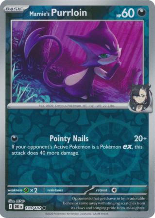 Destined Rivals - 130/182 - Marnie's Purrloin - Reverse Holo