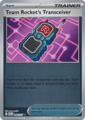 Ascended Heroes - 209/217 - Team Rocket's Transceiver - Reverse Holo