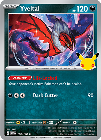 30th Celebration - 100/128 - Yveltal