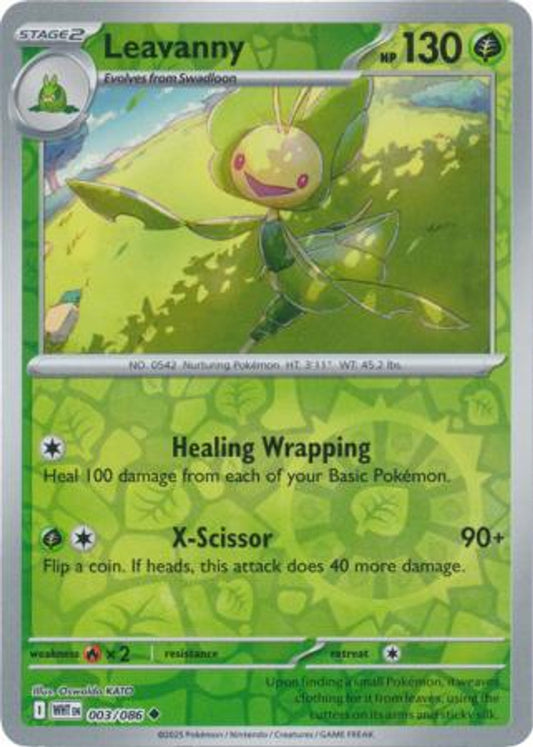 White Flare - 003/086 - Leavanny - Reverse Holo