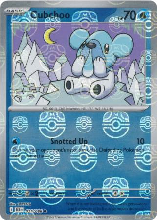 Black Bolt - 025/086 - Cubchoo - Master Ball Reverse Holo