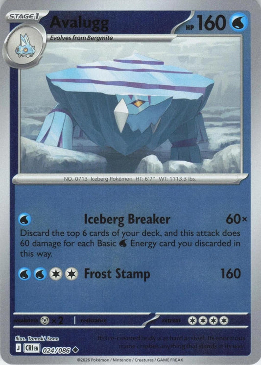 Chaos Rising - 024/086 - Avalugg - Reverse Holo
