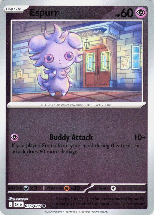 Chaos Rising - 036/086 - Espurr - Reverse Holo