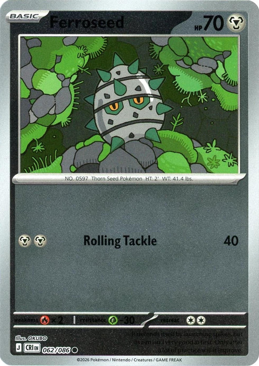 Chaos Rising - 062/086 - Ferroseed - Reverse Holo