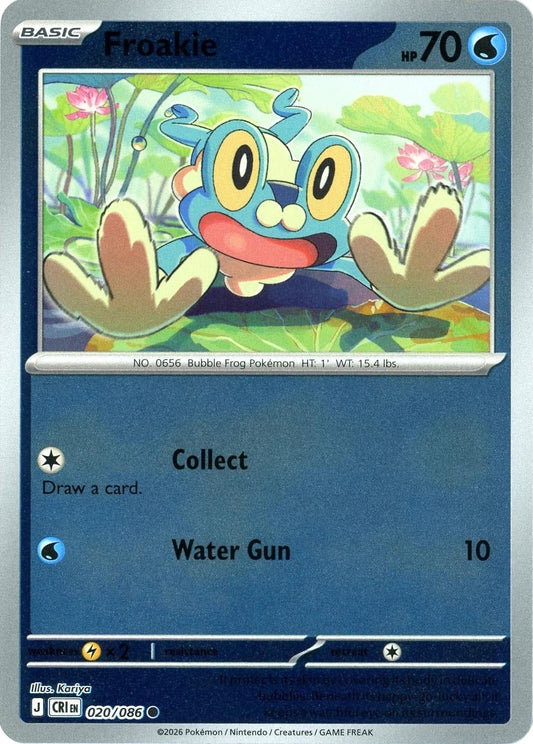 Chaos Rising - 020/086 - Froakie - Reverse Holo