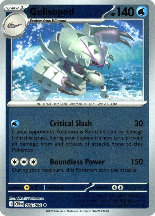 Chaos Rising - 026/086 - Golisopod - Reverse Holo