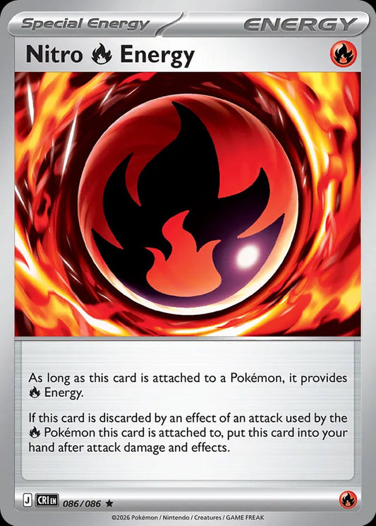 Chaos Rising - 086/086 - Nitro Fire Energy - Holo